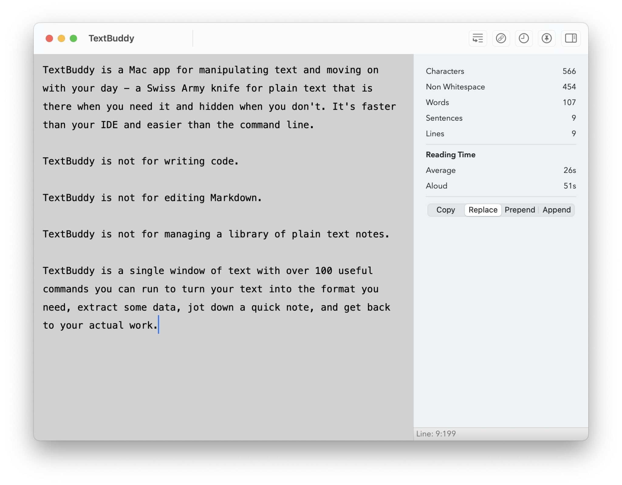 Textbuddy retina studio